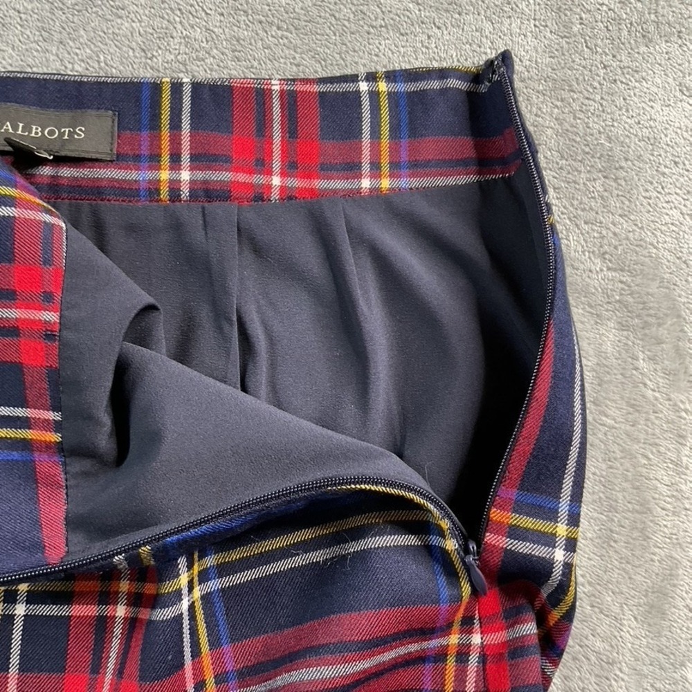 Talbots NWT Woman's Size 4 Trendy Stewart Tartan Plaid A-Line Wool-Blend Skirt - Picture 5 of 13